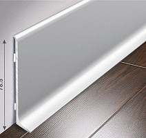 Плинтус Плинтус алюминиевый анодированный напольный Diele ПЛ80, 501л серебро люкс Плинтус алюминиевый анодированный напольный Diele ПЛ80, 501л серебро люкс фото 1 | FLOORDEALER